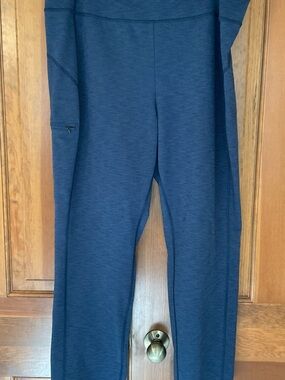 Duluth Trading Co Heather Blue Straight-Leg Women's Pants